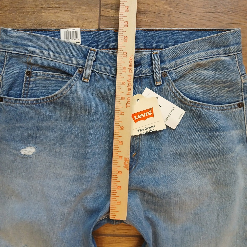 Levis Jeans Womens 31 Blue Denim 517 Bootcut Cropped High Rise Orange Tags - Picture 5 of 11
